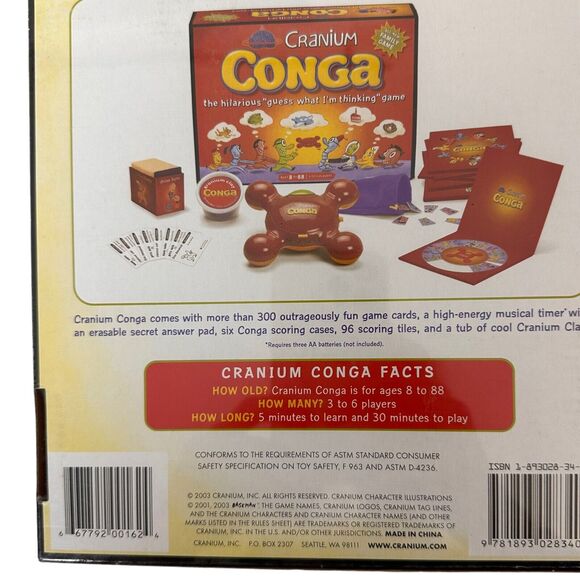 Cranium Conga Game New and Factory Sealed 2003 The Hilarious Guess What Im - Picture 6 of 9